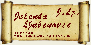 Jelenka LJubenović vizit kartica